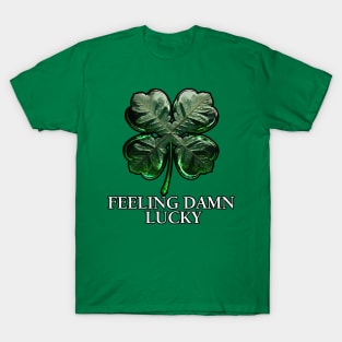 Four-leaved lucky clover for Saint Patrick's Day T-Shirt